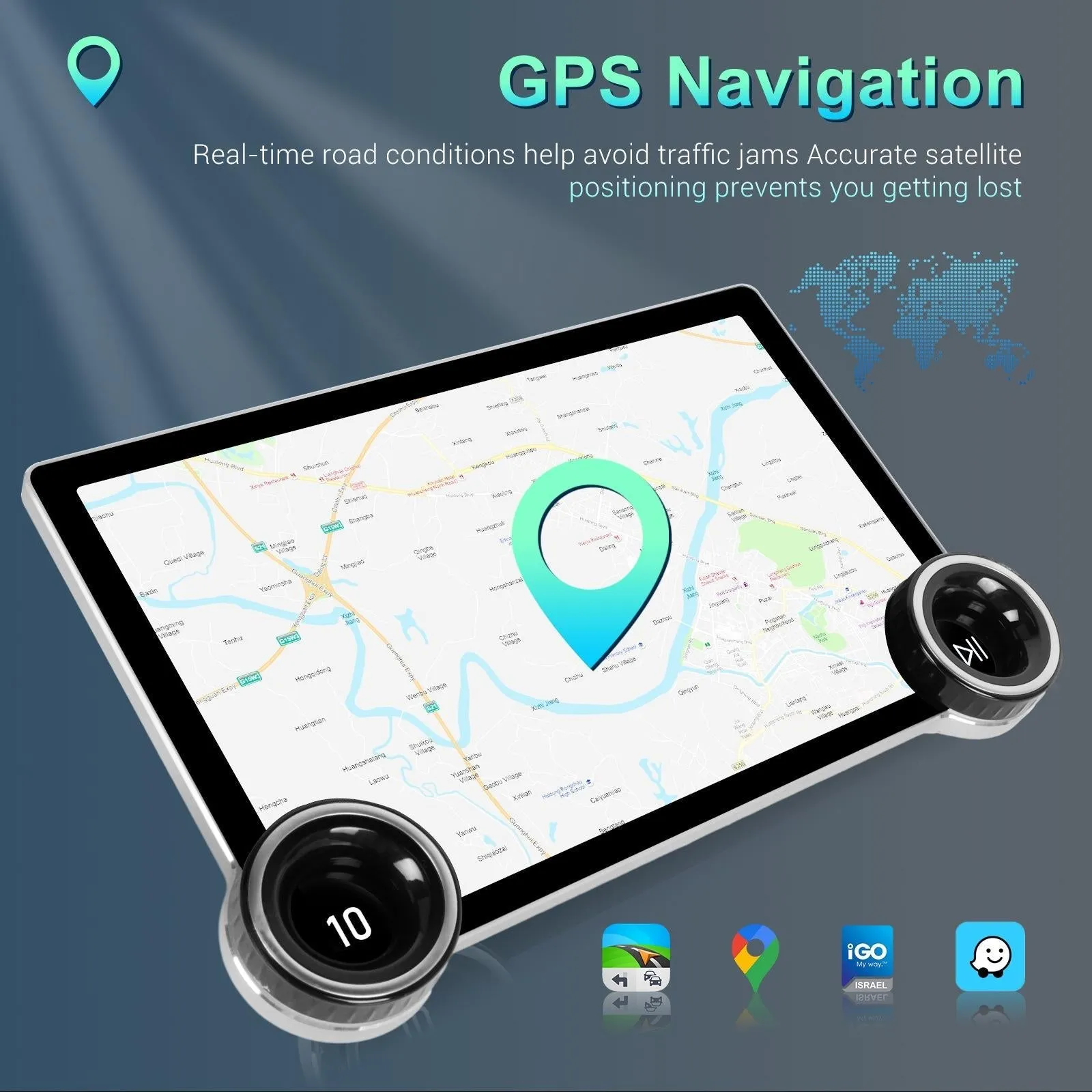 11.8 Inch Android Carplay Player - 4   64G - Dual Knob - Reversing Image