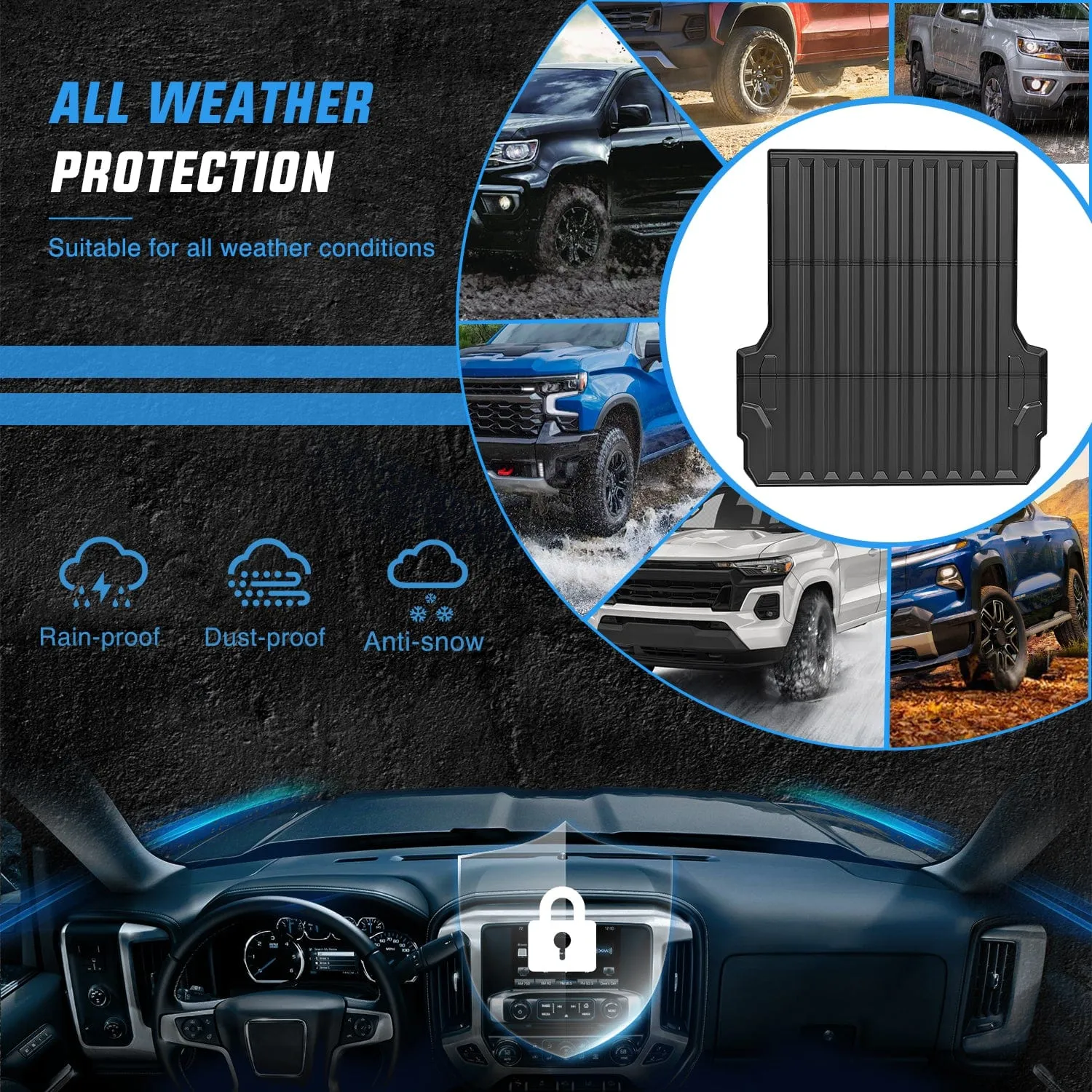 5ft Rubber Short Bed For 2015-2022 Chevy Colorado/GMC Canyon
