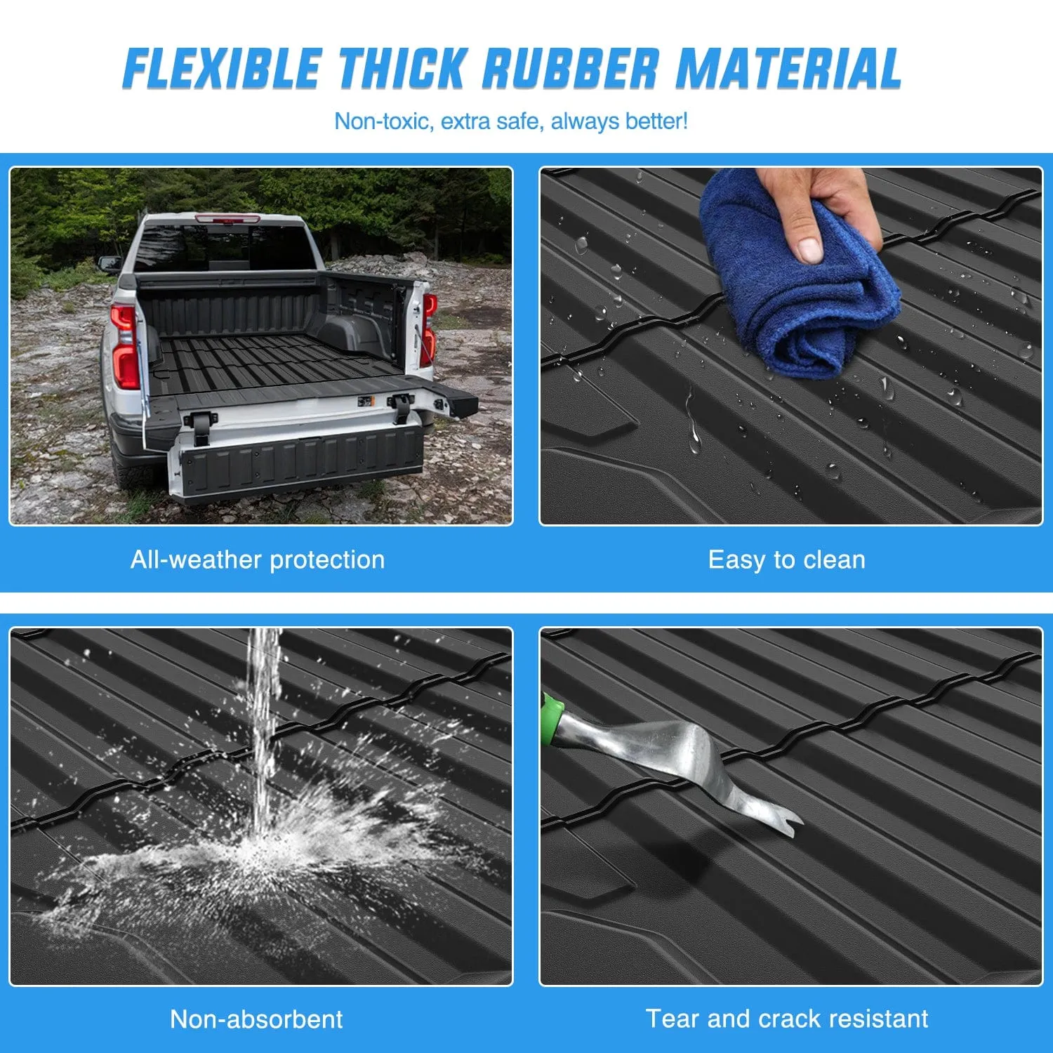 5ft Rubber Short Bed For 2015-2022 Chevy Colorado/GMC Canyon