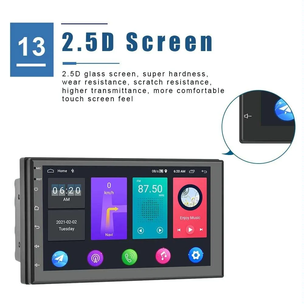 7 Inch Android Wifi Car Navigation Reversing Video Player - 2   32G Standard   4Lights Camera