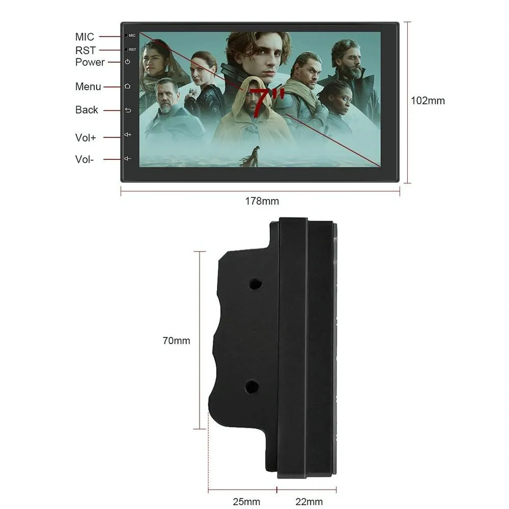 7 Inch Android Wifi Car Navigation Reversing Video Player - 2   32G Standard   4Lights Camera