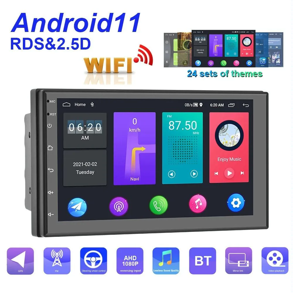 7 Inch Android Wifi Car Navigation Reversing Video Player - 2   32G Standard   4Lights Camera
