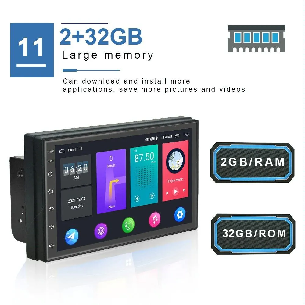 7 Inch Android Wifi Car Navigation Reversing Video Player - 2   32G Standard   4Lights Camera