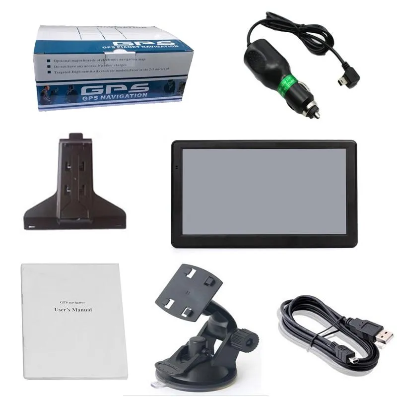 7 Inch Car Gps Navigator - 8G   128M Resistive Screen Fm / Tf Card North America Map
