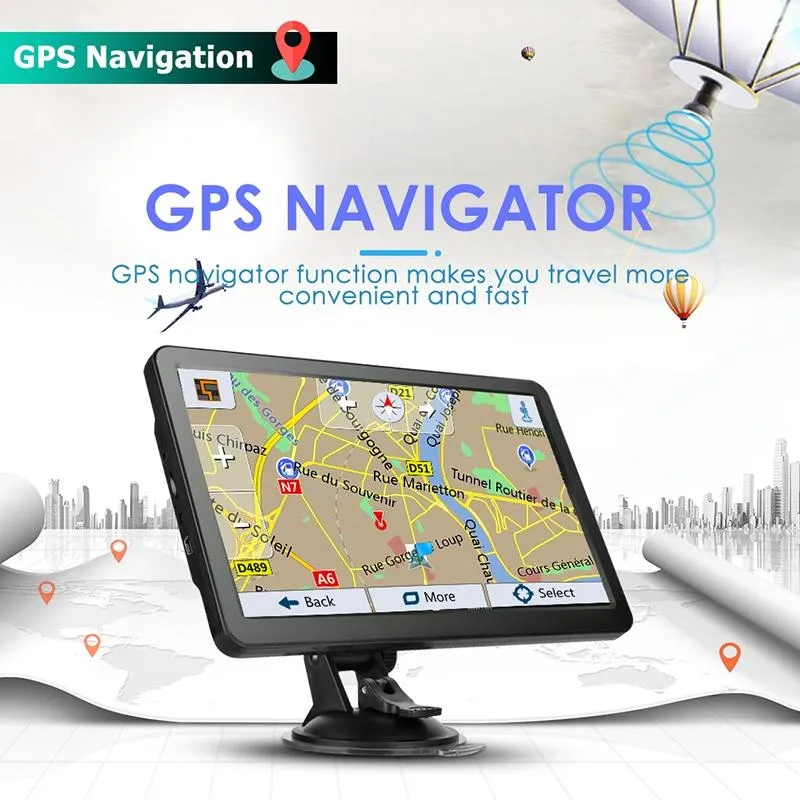 7 Inch Car Gps Navigator - 8G   128M Resistive Screen Fm / Tf Card North America Map