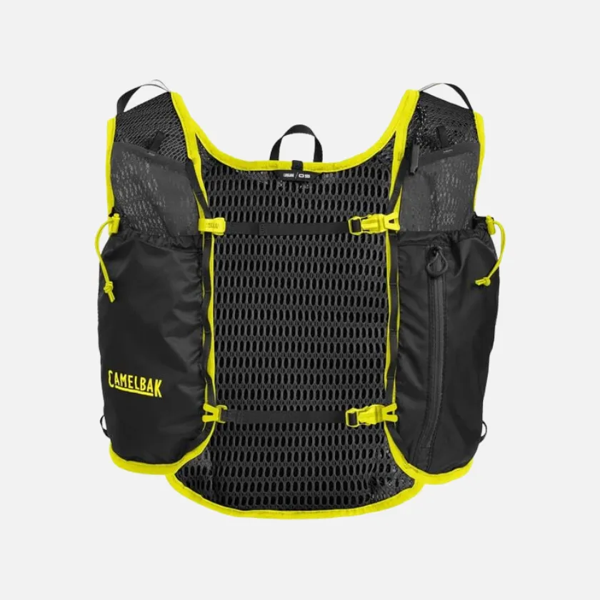 Camelbak Quick Stow Flasks Women's Trail Run Vest 17oz (1L) (32-43 in)-Adriatic Blue/Black/Safety Yellow