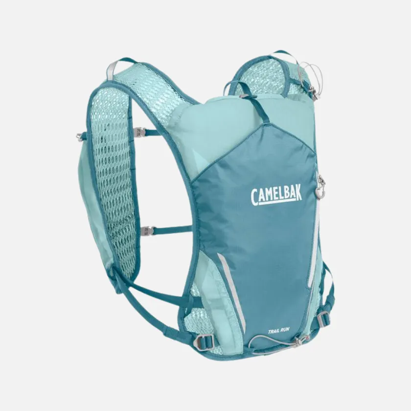 Camelbak Quick Stow Flasks Women's Trail Run Vest 17oz (1L) (32-43 in)-Adriatic Blue/Black/Safety Yellow