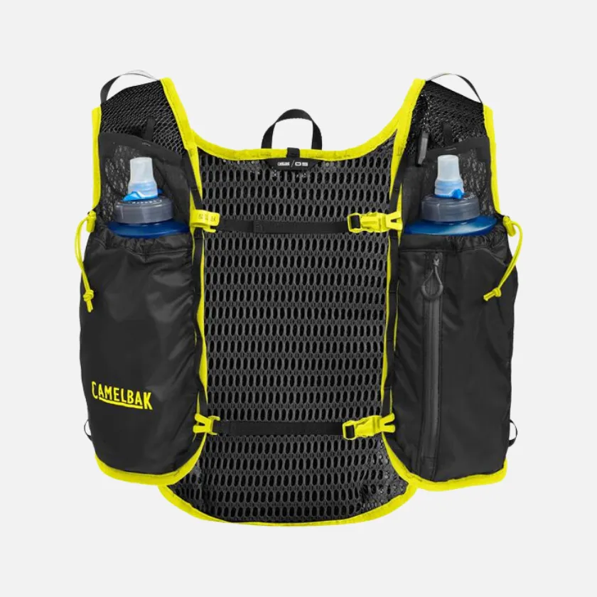 Camelbak Quick Stow Flasks Women's Trail Run Vest 17oz (1L) (32-43 in)-Adriatic Blue/Black/Safety Yellow