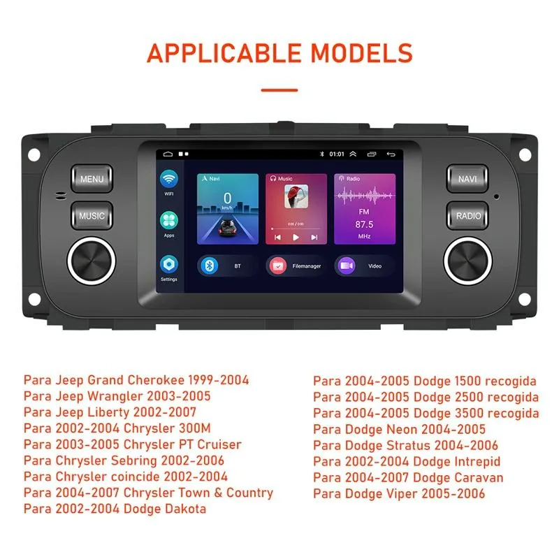 Carplay Android Navigation For Jeep Grand Cherokee 1999-2004 - Large Screen