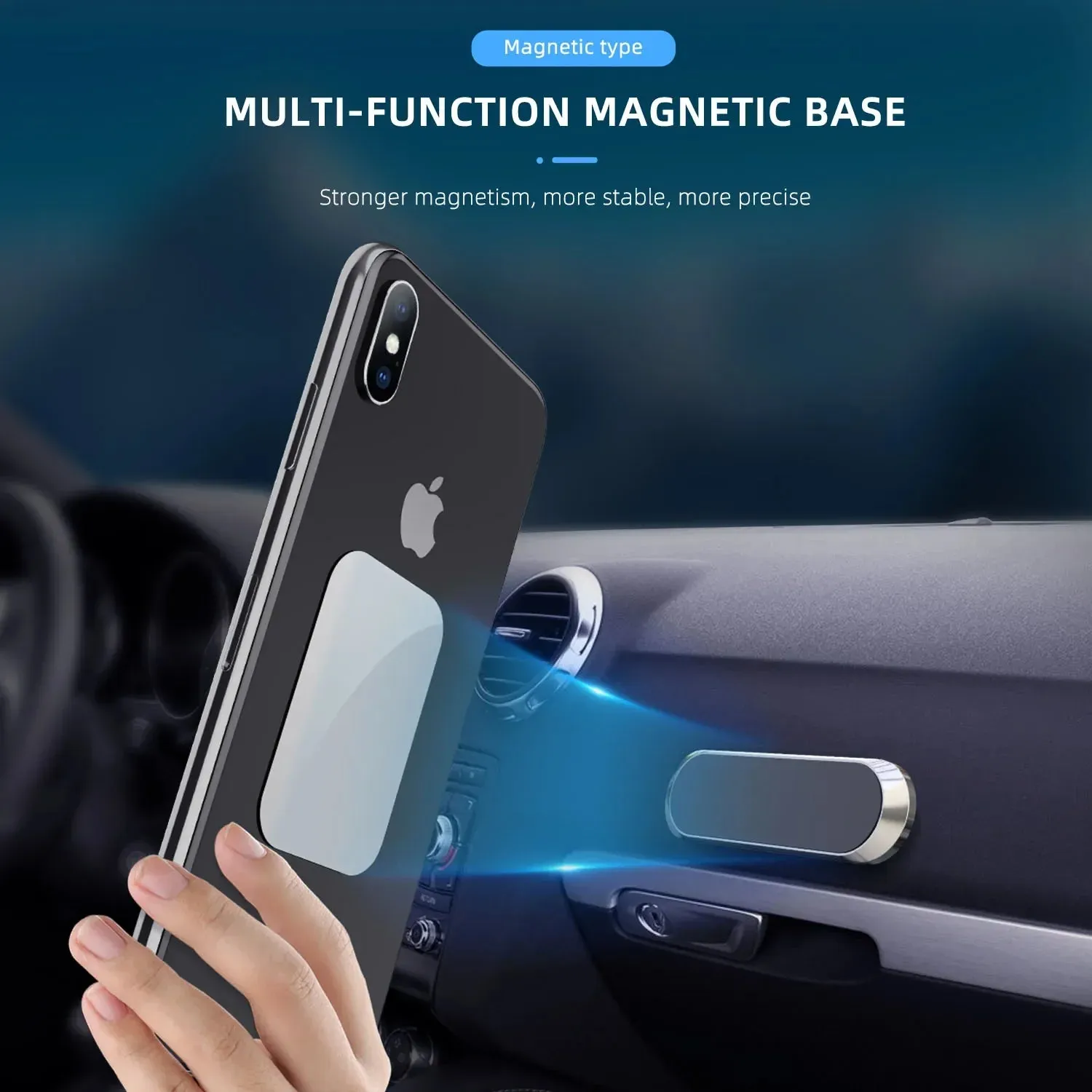 Compact Magnetic Car Phone Holder for Iphone/samsung/xiaomi