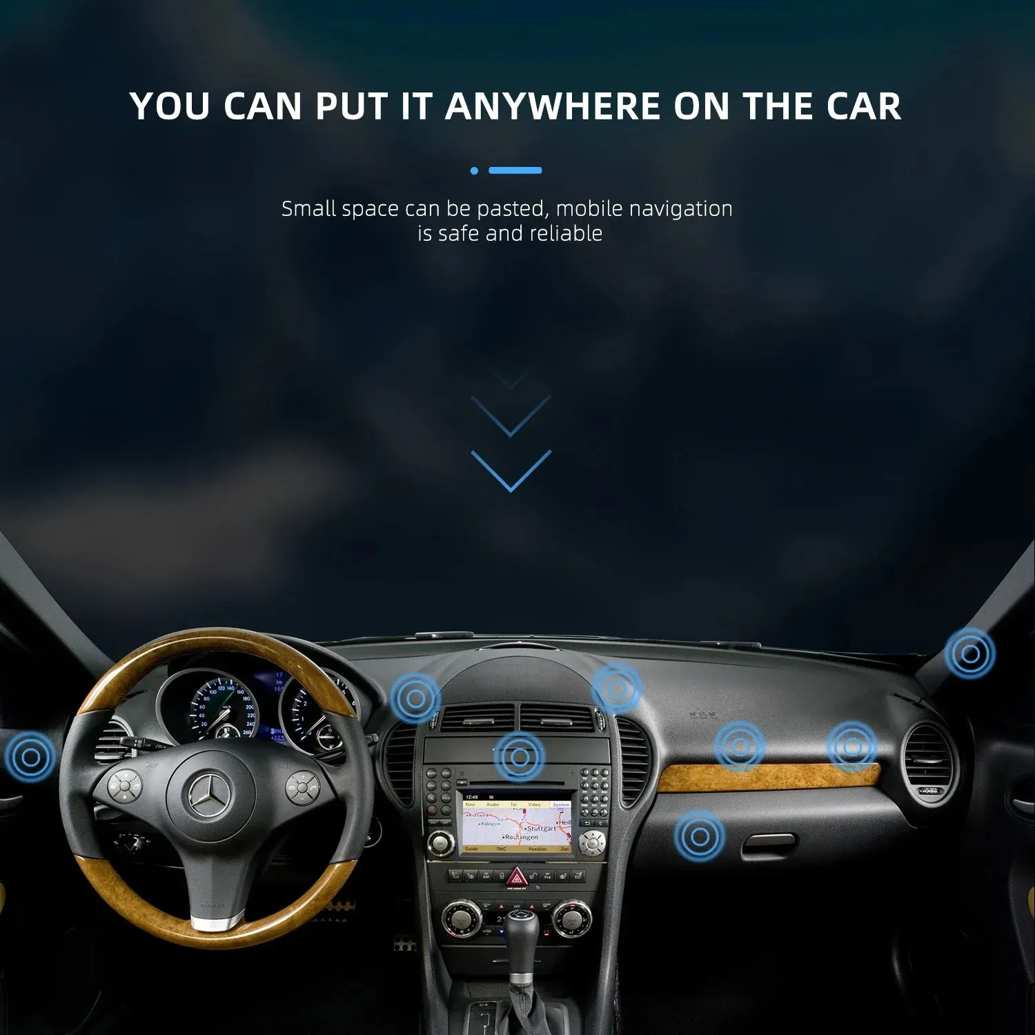 Compact Magnetic Car Phone Holder for Iphone/samsung/xiaomi