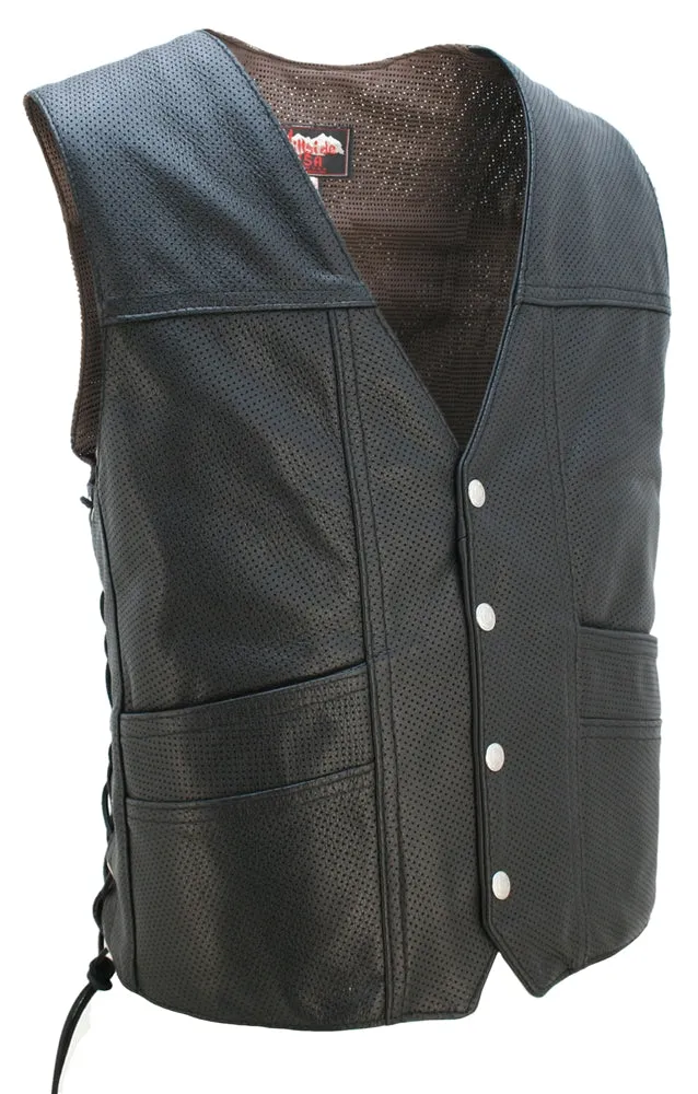 Full Perforated Cruiser Biker Vest