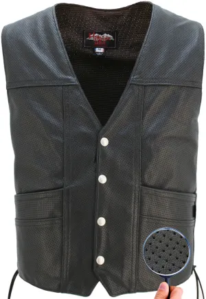 Full Perforated Cruiser Biker Vest