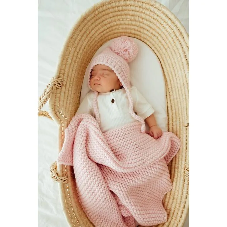 Garter Stitch Knit Blanket by Huggalugs