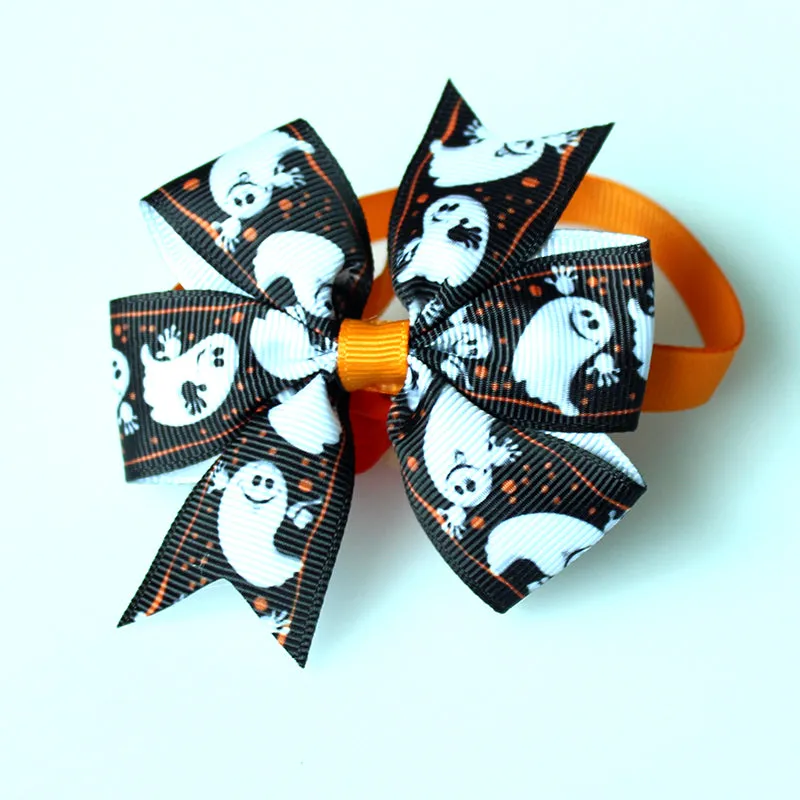 New 50/100pc Dog Bow Ties Halloween Christmas Pet Cat Puppy Bowties Neckties Accessories Dog Holiday Grooming products Supplies