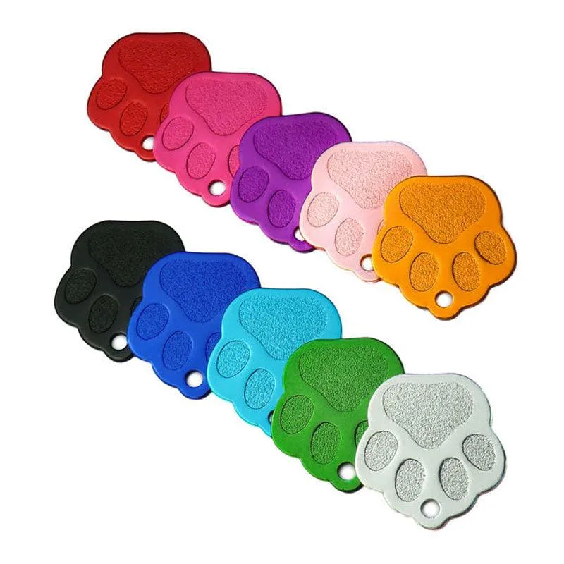 Paw Shaped Pet ID Tags Set