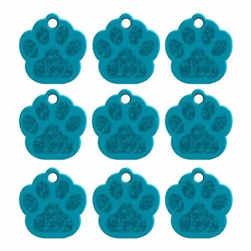 Paw Shaped Pet ID Tags Set
