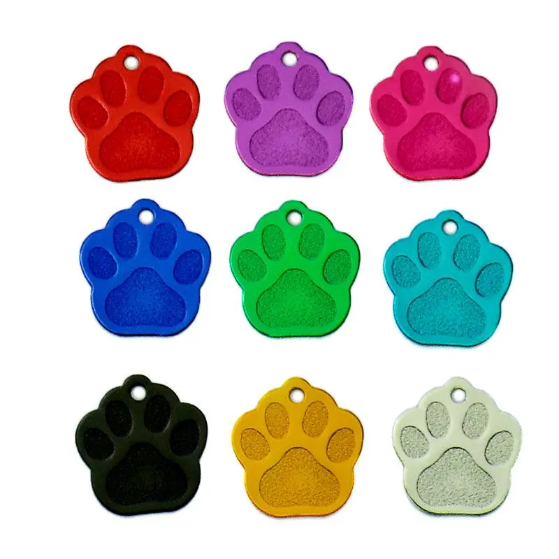 Paw Shaped Pet ID Tags Set