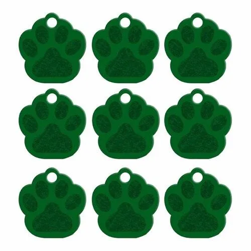 Paw Shaped Pet ID Tags Set