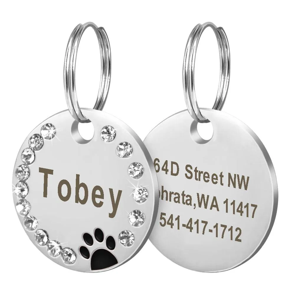 Pet Crystal Frame Customized ID Tag