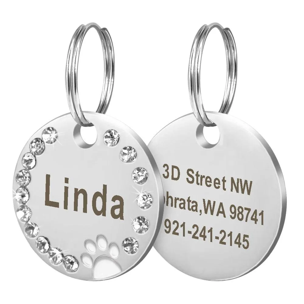 Pet Crystal Frame Customized ID Tag