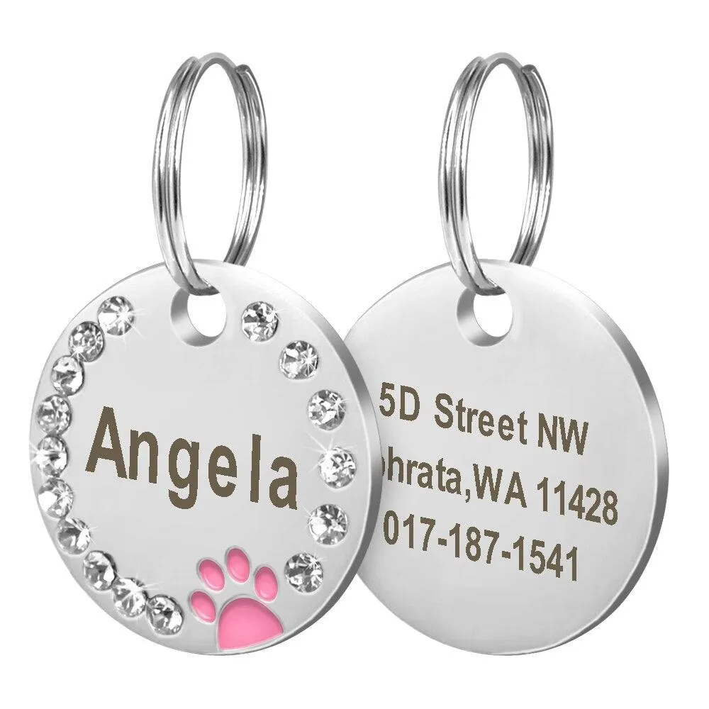 Pet Crystal Frame Customized ID Tag