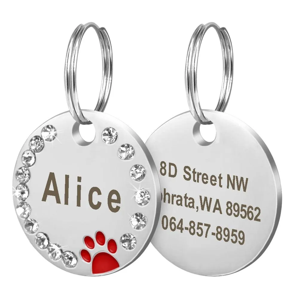 Pet Crystal Frame Customized ID Tag