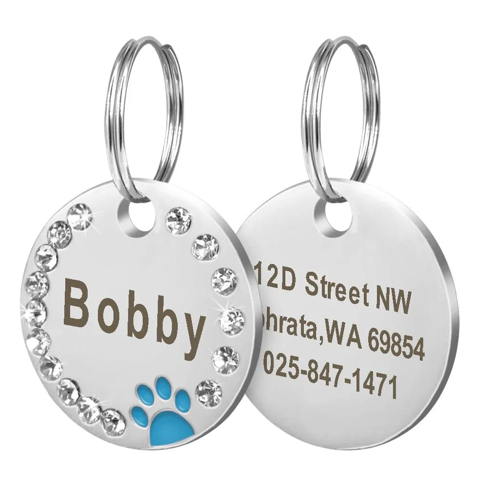 Pet Crystal Frame Customized ID Tag