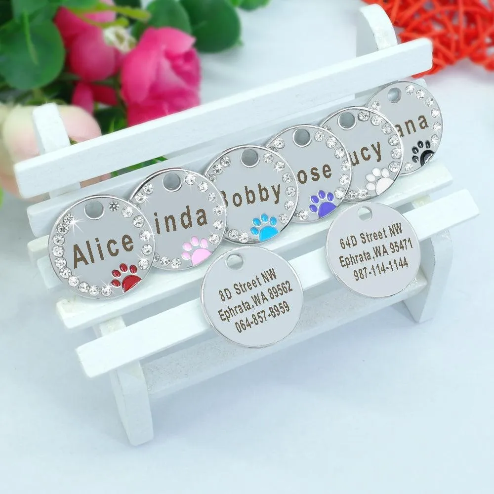 Pet Crystal Frame Customized ID Tag