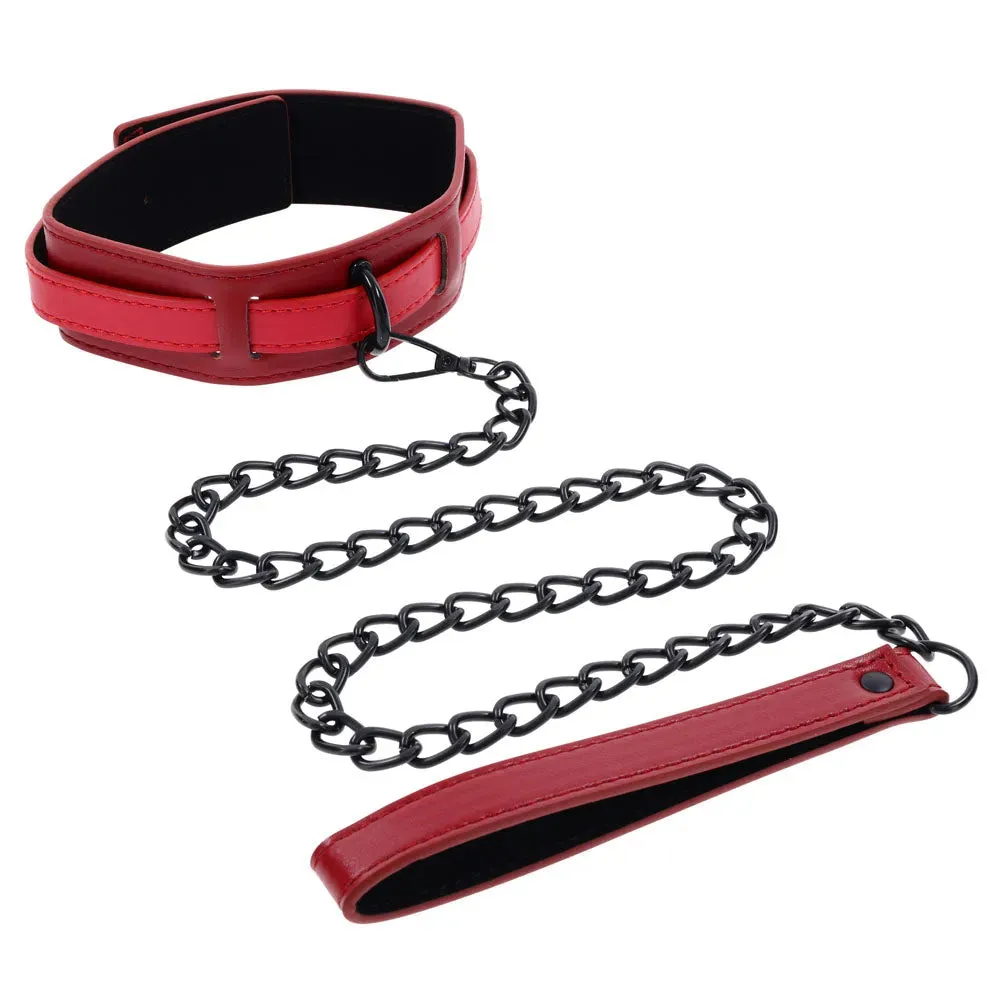 S&M Exs & Ohs Collar and Leash -  Neck Restraint