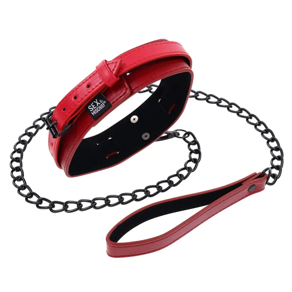 S&M Exs & Ohs Collar and Leash -  Neck Restraint