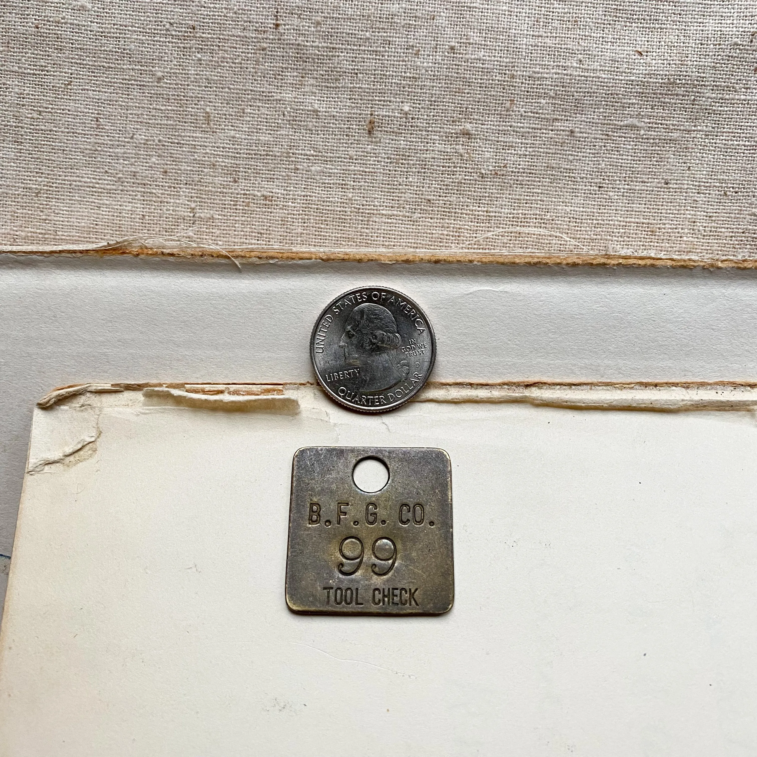 Vintage brass tags