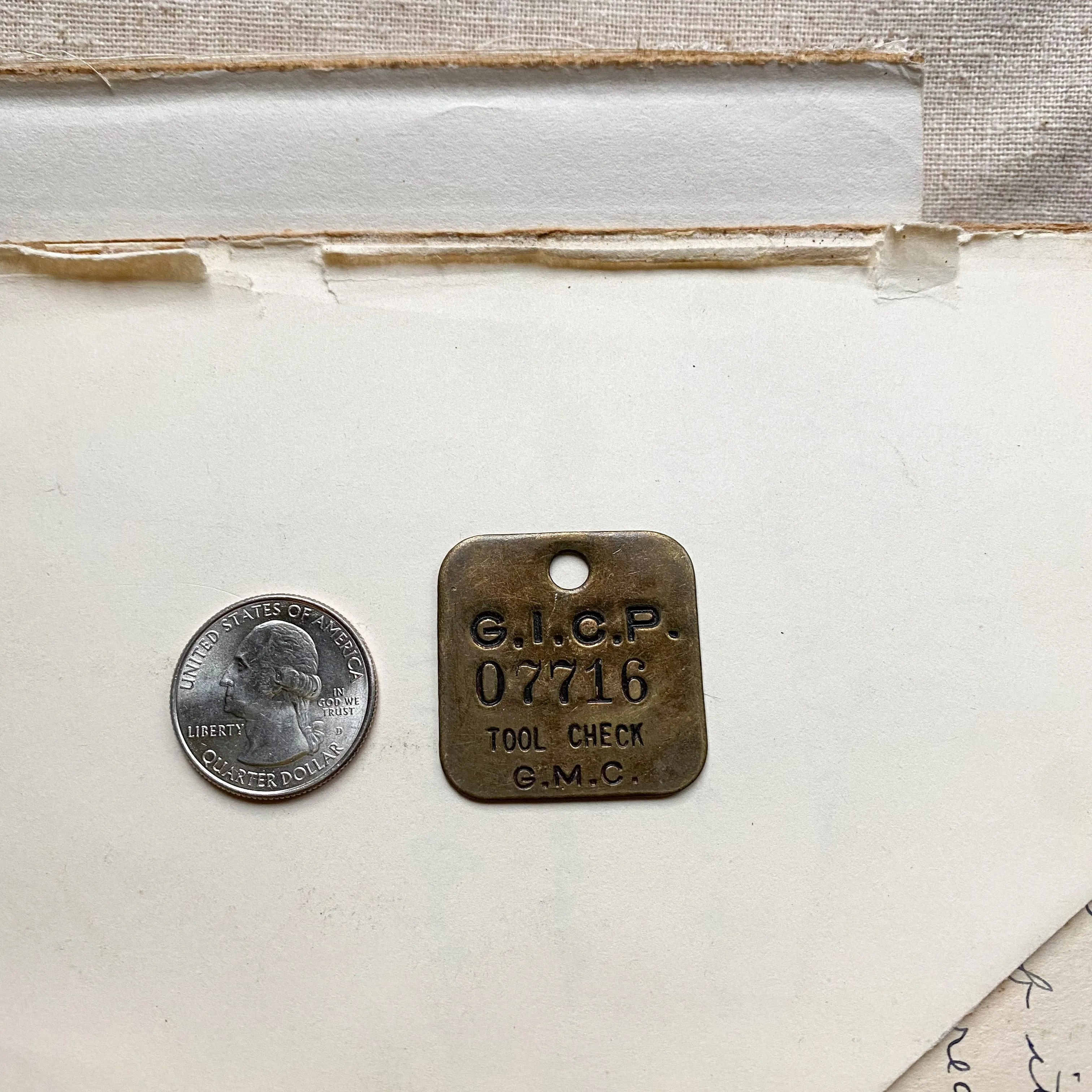 Vintage brass tags
