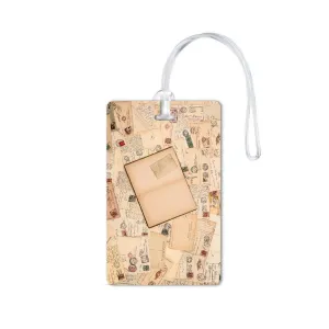 Vintage Theme Travel Tags for Luggage Trolley Men Women Kids Car Silicon Strap Identification Labels L X H 3 X 2 Inches