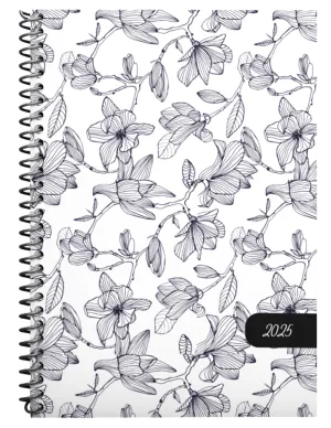 Weekly Planner 2025:  Flower Sketch
