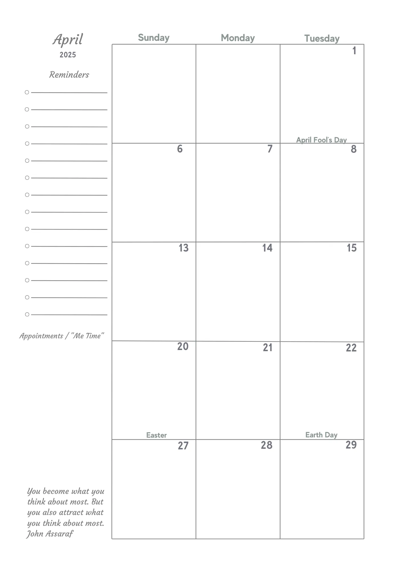 Weekly Planner 2025:  Synchronicity