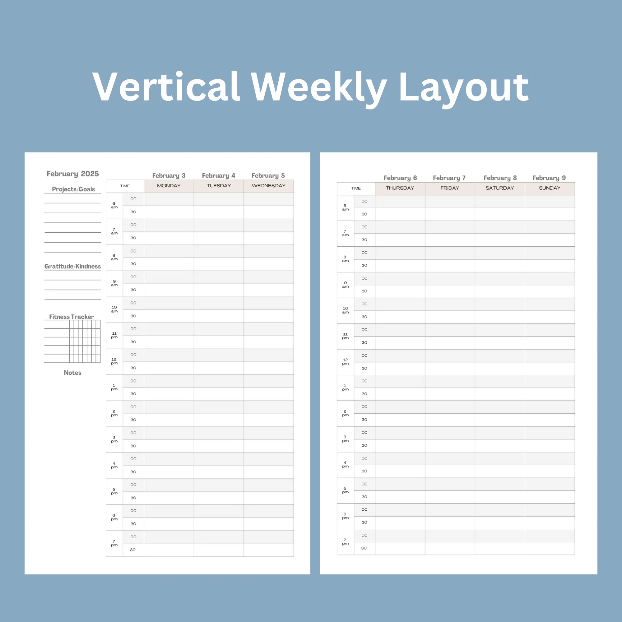 Weekly Planner 2025:  Synchronicity