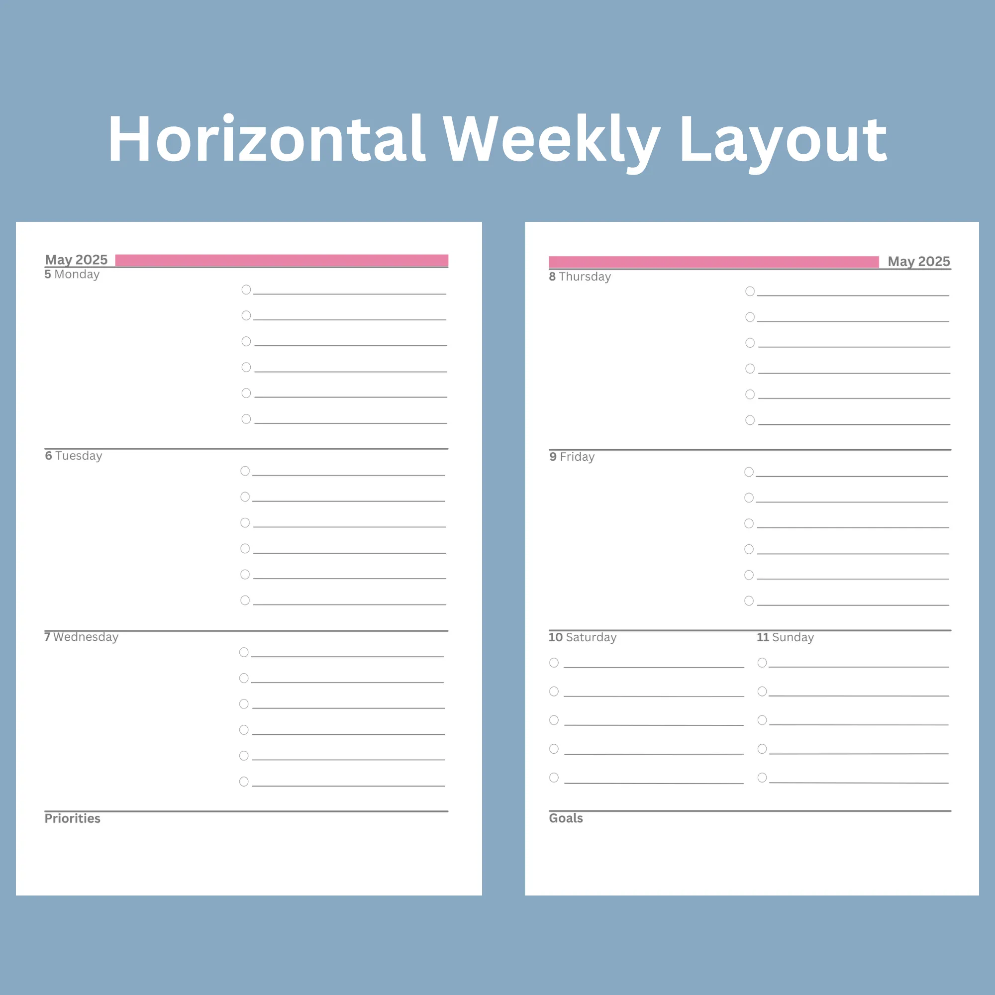 Weekly Planner 2025:  Synchronicity