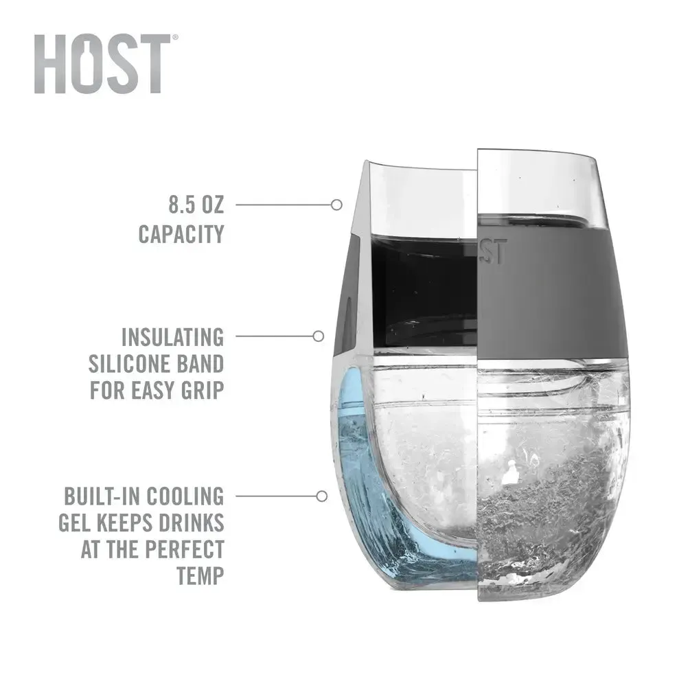 Wine FREEZE Cooling Cup w/ Cooling Gel -Translucent Magenta