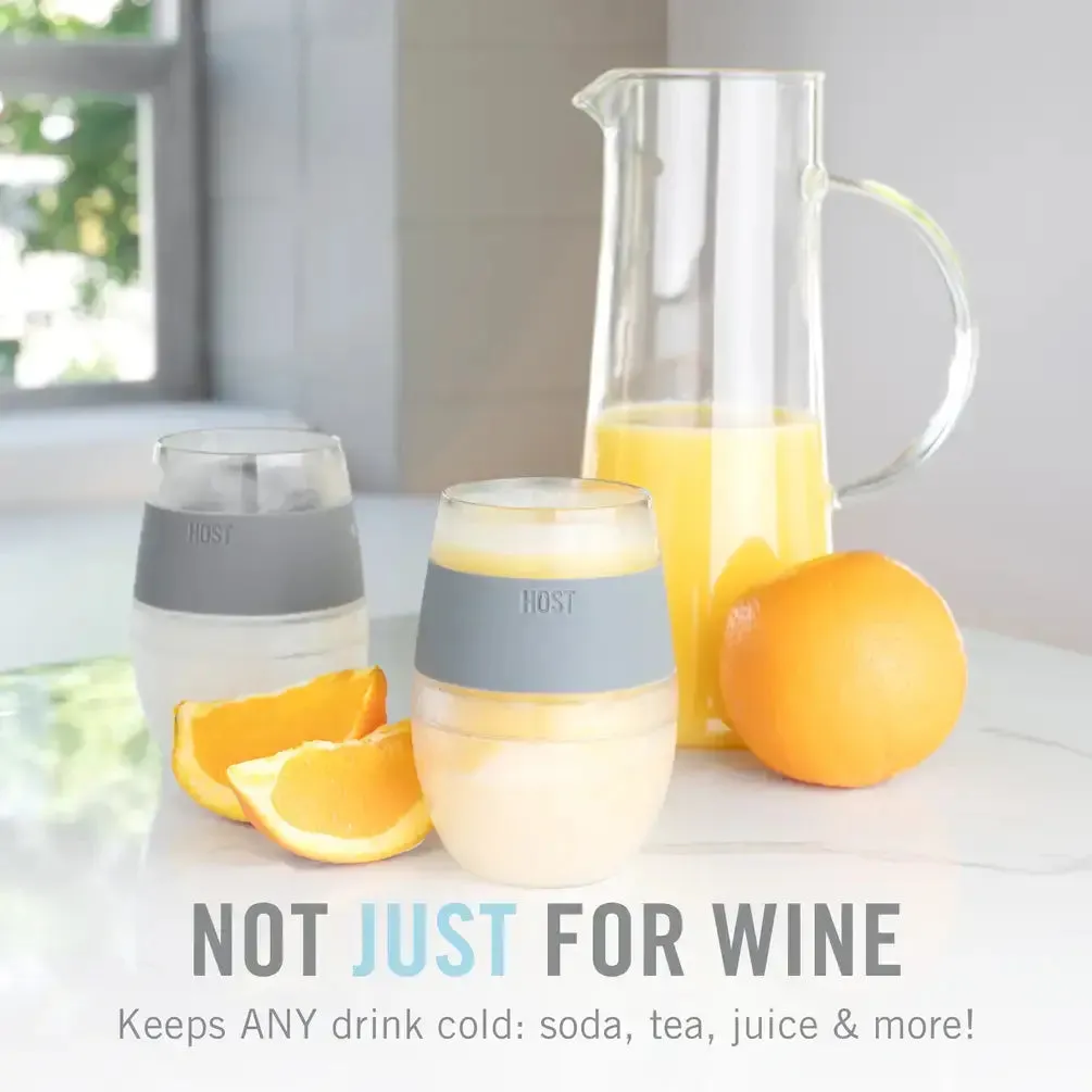 Wine FREEZE Cooling Cup w/ Cooling Gel -Translucent Magenta