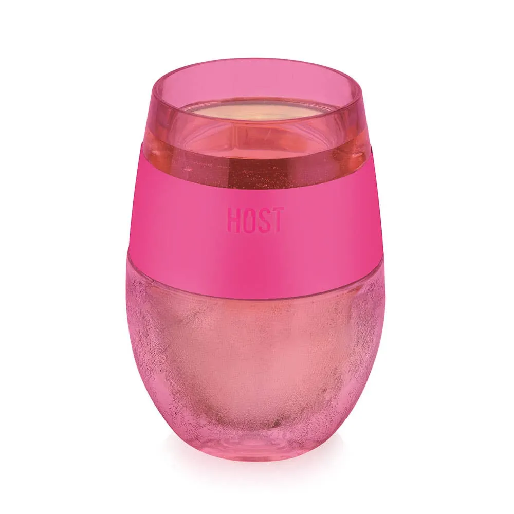 Wine FREEZE Cooling Cup w/ Cooling Gel -Translucent Magenta